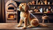 Perro hecho de pan, perro, horno