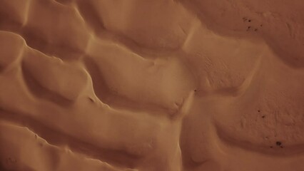 Wall Mural - aerial top view on sand dunes in sahara desert, africa, 4k