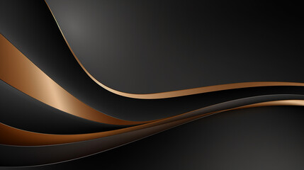 Wall Mural - abstract black and brown luxury background with golden line