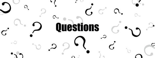 Wall Mural - question mark on white backgroud	