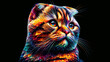 Colorful Polygonal Cat. Type A - Generated by AI