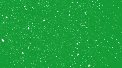 Wall Mural - Snow falling on green screen background