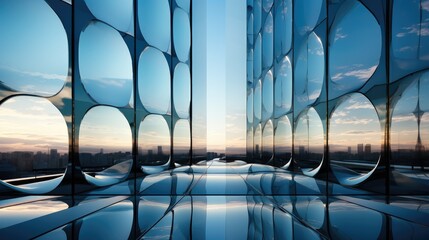 Poster - Simple glass facade pattern.