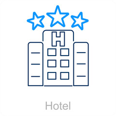 Hotel and holiday icon concept 