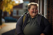 An overweight boy