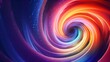Farbkaleidoskop: Regenbogen-Spirale im psychedelischen Wirbel