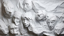 crumpled paper texture HD 8K wallpaper Stock Photographic Image 
