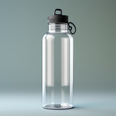 Wall Mural - Transparent empty drinking water bottle