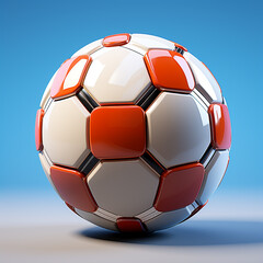 3d cartoon soccer ball