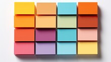 3d Render Of A Set Of Colorful Post-it