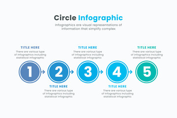 Wall Mural - Minimal business vector circle chart infographic templates for presentations, advertising, layouts, and annual reports Business concept with 5 options.