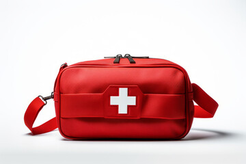 First aid bag isolated on white background