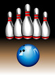 bowling game theme store front advertising poster