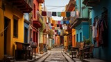 Fototapeta Fototapeta uliczki - streets of mexico, colourful houses