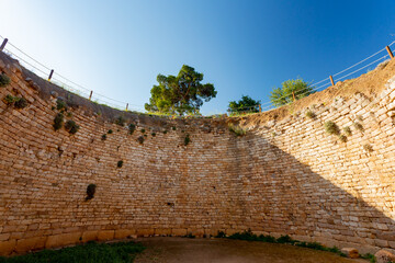 Wall Mural - Mycenae, Greece. Vaulted Lions tomb