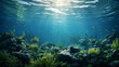 © Odin - Beautiful underwater seascape wallpaper, background. Generative AI