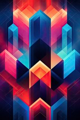 Geometric Vibes: Modern geometric shapes and patterns for a sleek look. Professional tshirt design vector