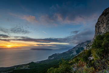 Wall Mural - spectacular view of the viewpoint in nature park biokovo,dalmatia,croatia