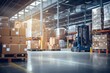 © Kowit - Cardboard Boxes Product in Warehouse Shelf. Product Package for logistic shipping. Retail Warehouse full of Shelves with Boxes for Delivery.