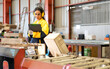© Nassorn - Industrial engineer in safety jacket working in heavy metal engineering factory. Confident Latin technician inspector woman worker check product quality in metalwork steel manufacturing facility.