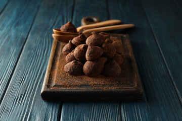 Sticker - Chocolate truffles, concept of delicious sweet food