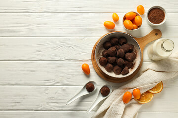 Sticker - Chocolate truffles, concept of delicious sweet food