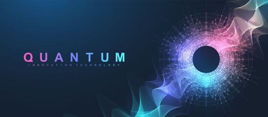 Wall Mural - quantum computing idea design element concept. deep learning artificial intelligence. generative ai.