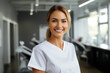 © My Beautiful Picture - Smiling women dentist at work. Women dentist in her office. Work. AI.