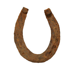 Wall Mural - old rusty horseshoe isolated