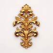 
Golden filigree baroque single motif on white background, extremely realistic relief wood carving, versace style, beautiful decorative classical ornamental, embossed look. 