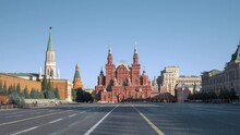 Hyper Lapse, State Historical Museum And Red Square, Moscow, Russia