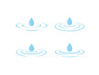 Set of water drops. Vector illustration. 