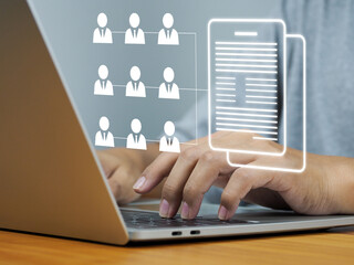 Wall Mural - dms system efficiently manages online documents, sharing documents within a company or within a team