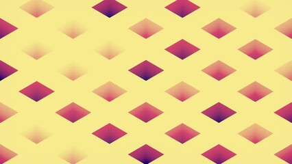 Aufkleber - Colorful pattern of geometric shapes on purple background. Digital art. Bright vibrant hues. Isometric projection. Seamless loop animation. 3d rendering. 4K, Ultra HD resolution