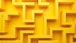 © Damerfie - Yellow labyrinth 3d background riddle. Isometric endless maze three dimensional pattern