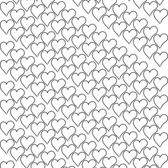 Wall Mural - seamless pattern with repeating hearts