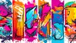 graffiti wall abstract background artistic pop art