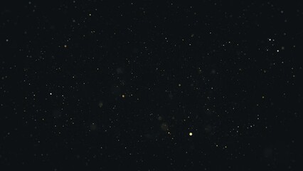 Wall Mural - thin particles floating in fluid space background/ 4k animation of an abstract background with float