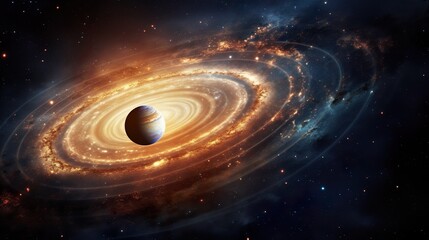 Wall Mural - nebula and galaxies in space. abstract cosmos background