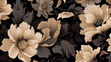 Ikat Seamless Pattern Traditional Floral Background.