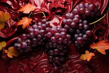 Red Grapes Background
