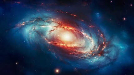 Wall Mural - Spiral Galaxy in deep space, dreamy harmony energy cosmos
