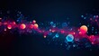 © Damerfie - Bubbled abstract vector fluid particle flow nano metamorphosis glow