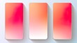 set of color gradient modern background