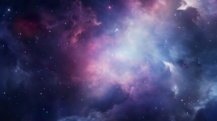 Wall Mural - Purple and blue space background with a light trail in the middle abstract