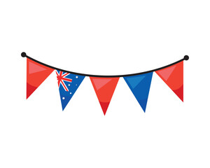 Poster - australia day garland flag