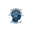 The Spiraling Abyss: A Captivating Portrait of a Man with a Mysterious Spiral. AI logo concept