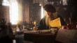 © Gorodenkoff - Portrait of an Old Renaissance Male Inventor Writing and Thinking about New Ideas. Dedicated Historian Taking Notes, Writing a Book about the Important and Innovative Eras in the History of Humanity