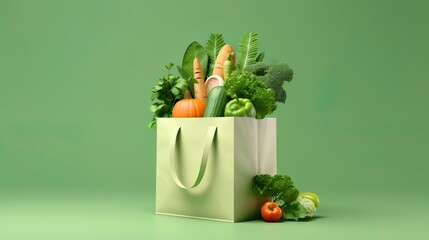 Poster - Fresh and Organic Vegetables Delivered to Your Doorstep: Woman's Exciting Delivery