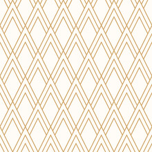 Seamless Gold Diamond Pattern Luxury Diagonal Square Rhombus With Striped Lines Background For Wallpaper, Card, Print, Vector Illustration.